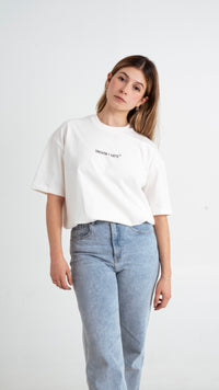 Camiseta Oversized Marfil